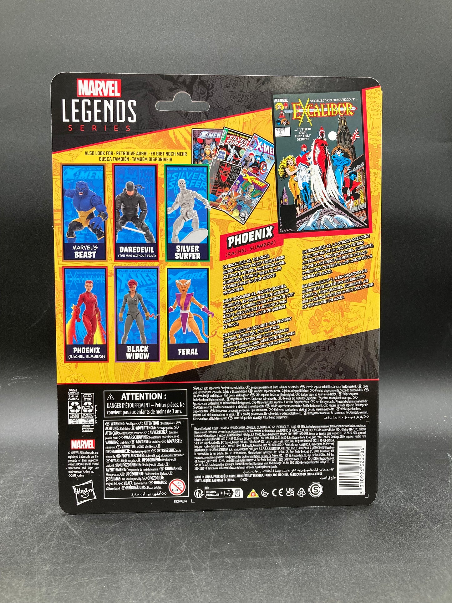 Phoenix (Rachel Summers) Hasbro Marvel Legends Excalibur #1 Comic Cover Figure