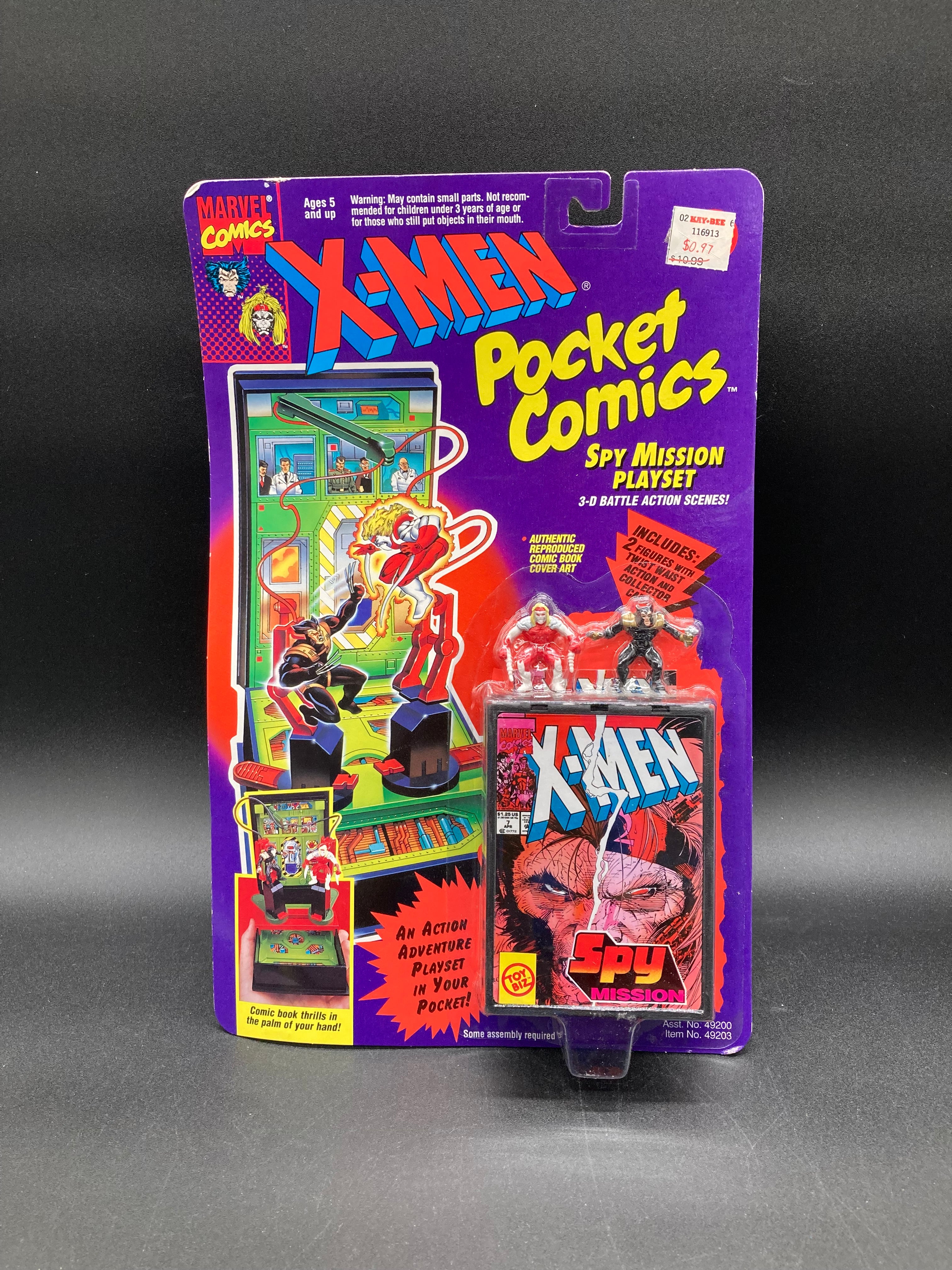 X-Men Pocket Comics Toybiz Spy Mission Playset 1994
