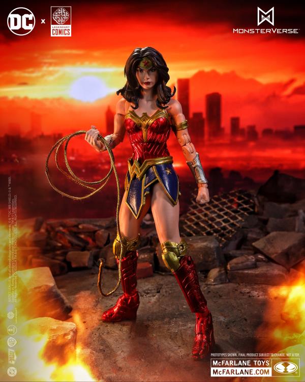 Wonder Woman vs. Godzilla McFarlane DC Multiverse Justice League vs. Godzilla vs. Kong Figure Two-Pack