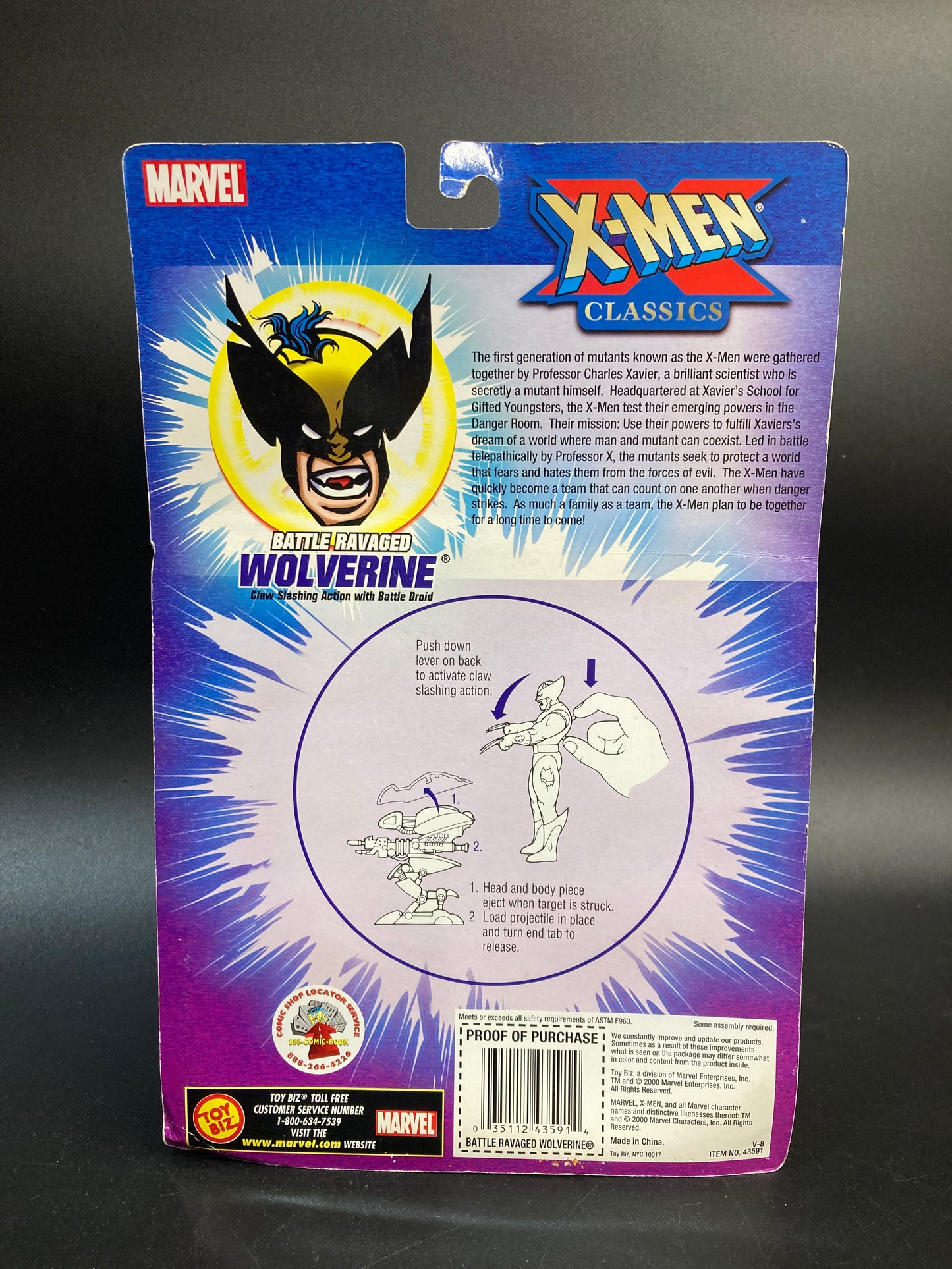 Battle Ravaged Wolverine X-Men Classics Toybiz 2000