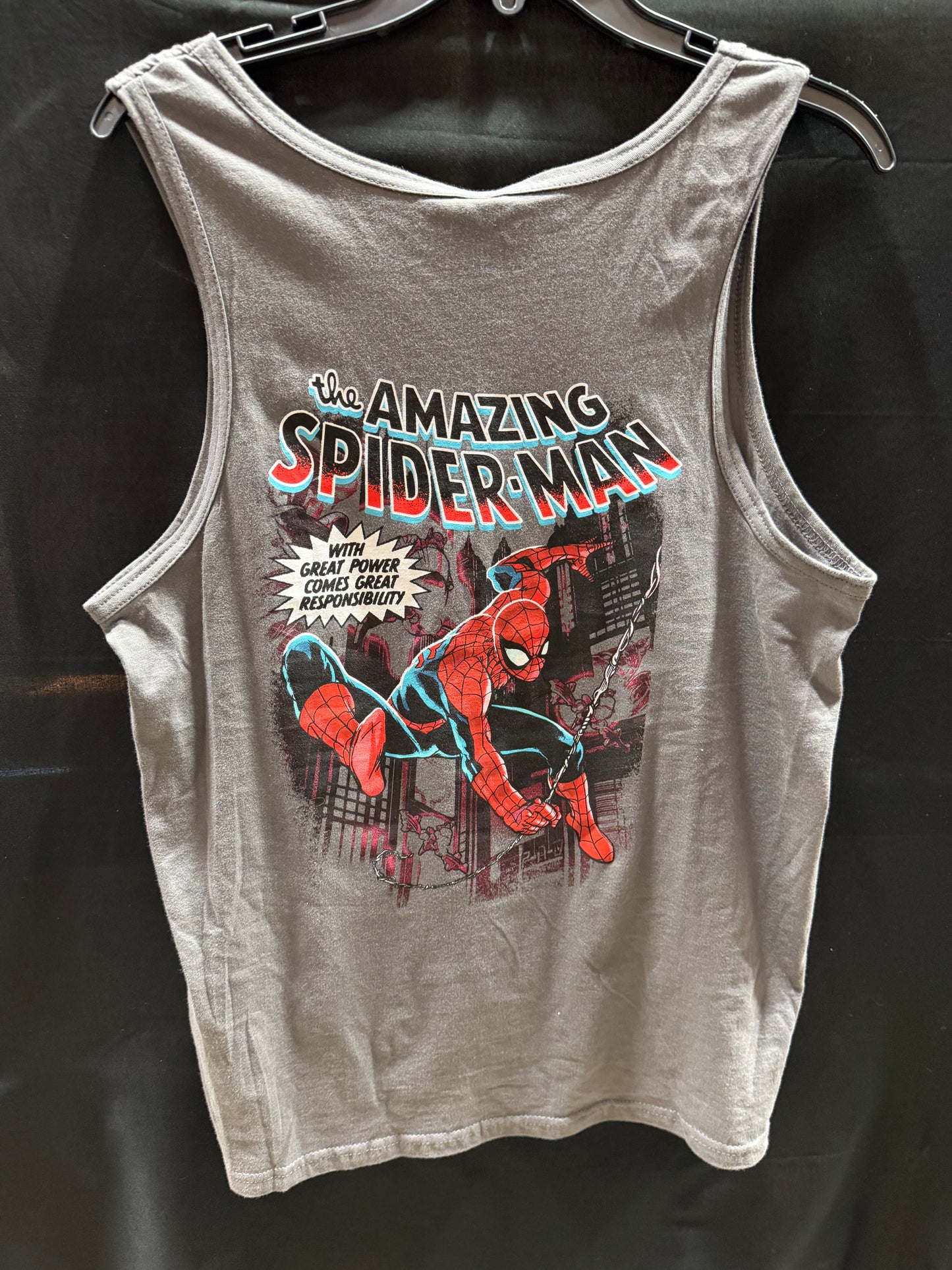 Men's Gray Spider-Man Tank