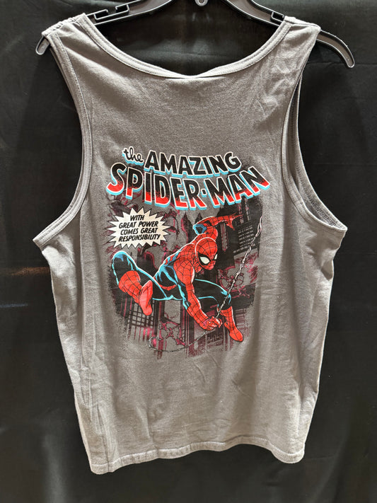 Men's Gray Spider-Man Tank