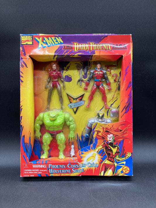 Dark Phoenix, Corsair, Ch’od, Space Wolverine Toybiz X-Men Dark Phoenix Saga FAO Schwartz Exclusive Figure Set 1995