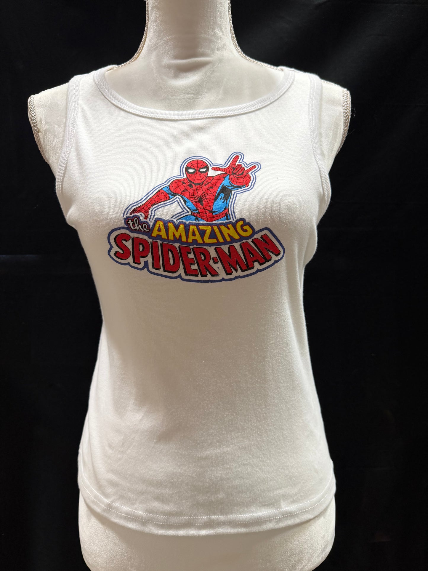 White Amazing Spider-Man Tank by Marvel