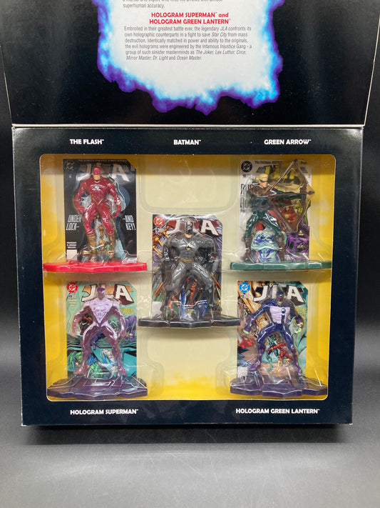 Justice League Of America Kenner DC Batman, The Flash, Green Arrow, Hologram Superman & Hologram Green Lantern Deluxe Figure 6” Set 1998
