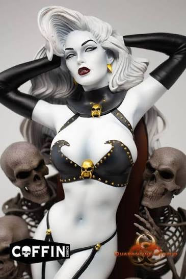Lady Death “Reaper” Statue Sideshow Collectibles Coffin