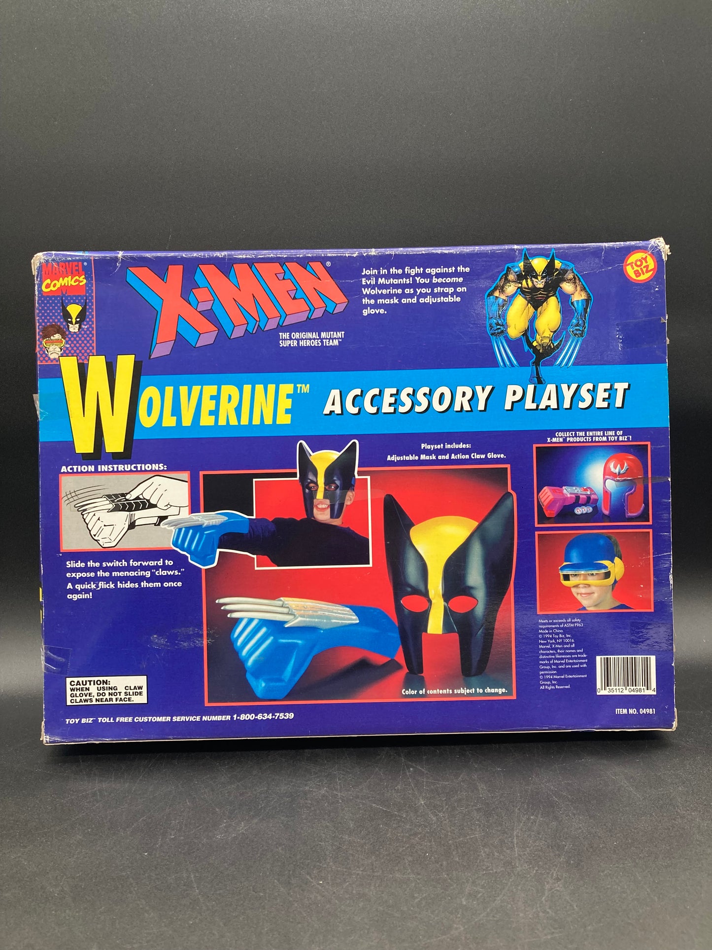 Wolverine Accessory Playset Toybiz X-Men Toy Set 1994 (Open)