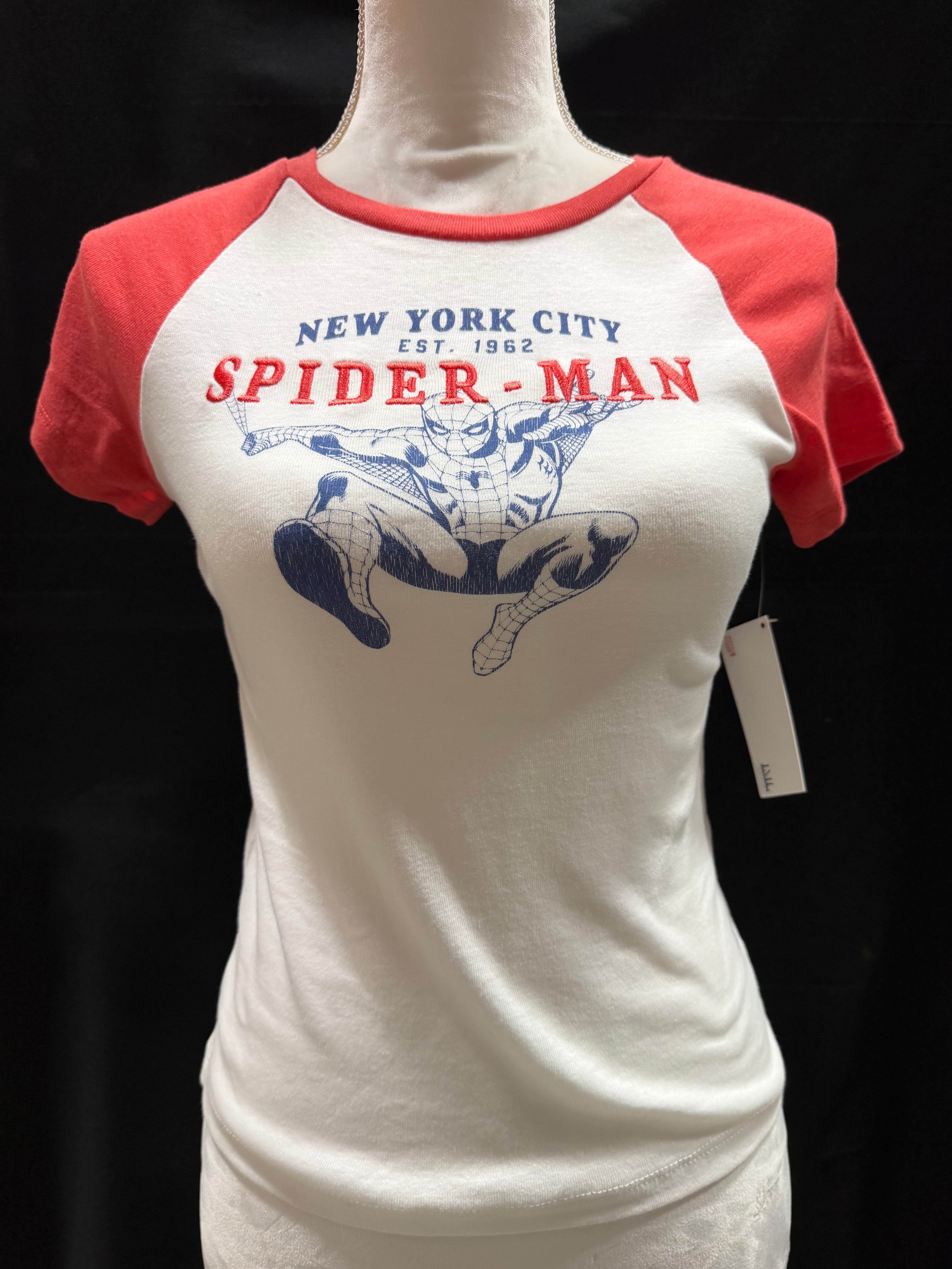 Retro Style Red Sleeved Spider-Man Top