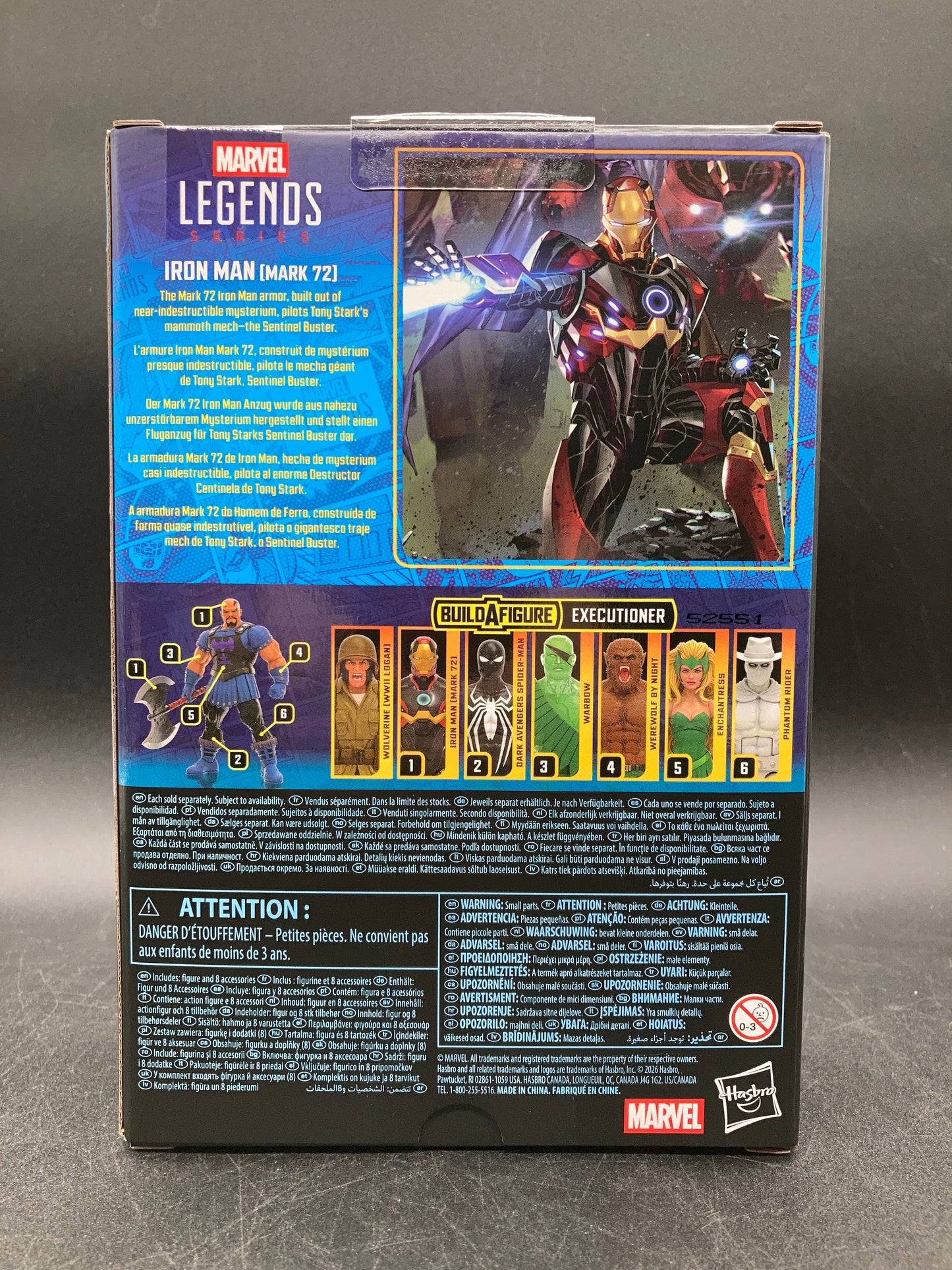 Iron Man (Mark 72) Hasbro Marvel Legends Figure Executioner BAF 2025