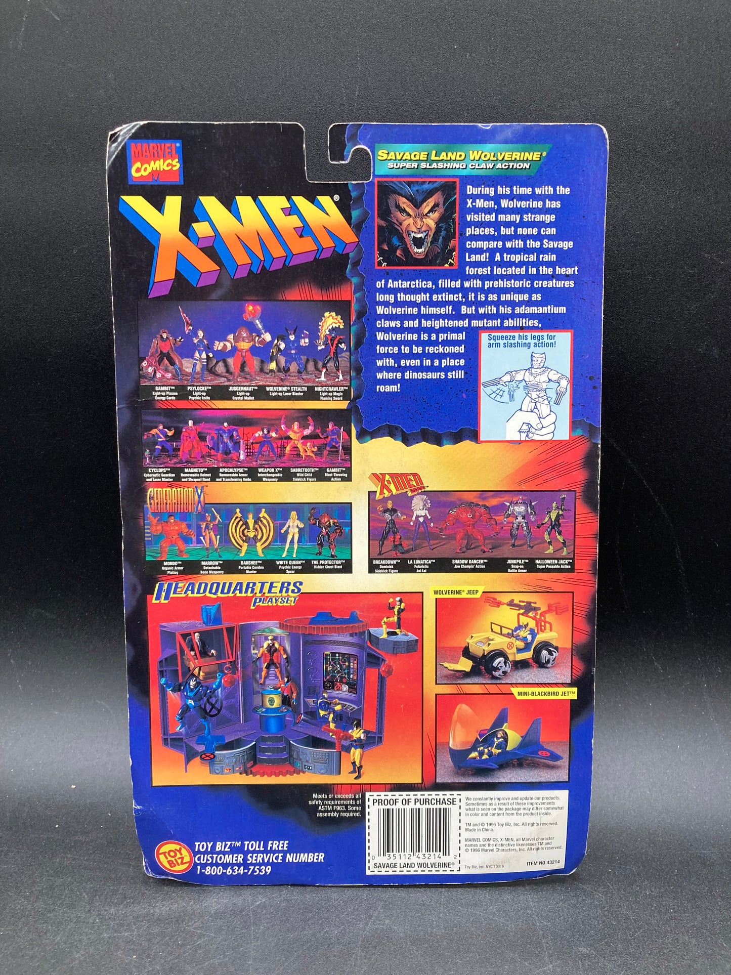 Savage Land Wolverine Toybiz X-Men Figure 1996