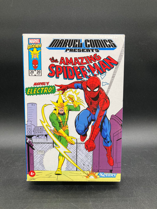 Spider-Man & Electro Hasbro Pulse Exclusive Retro Card (Unpunched) Amazing Spider-Man #20 Marvel Legends Retro Kenner 3.75in. Figure Set 2020