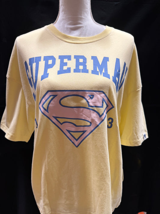 Women's Yellow & Pastel Superman Top