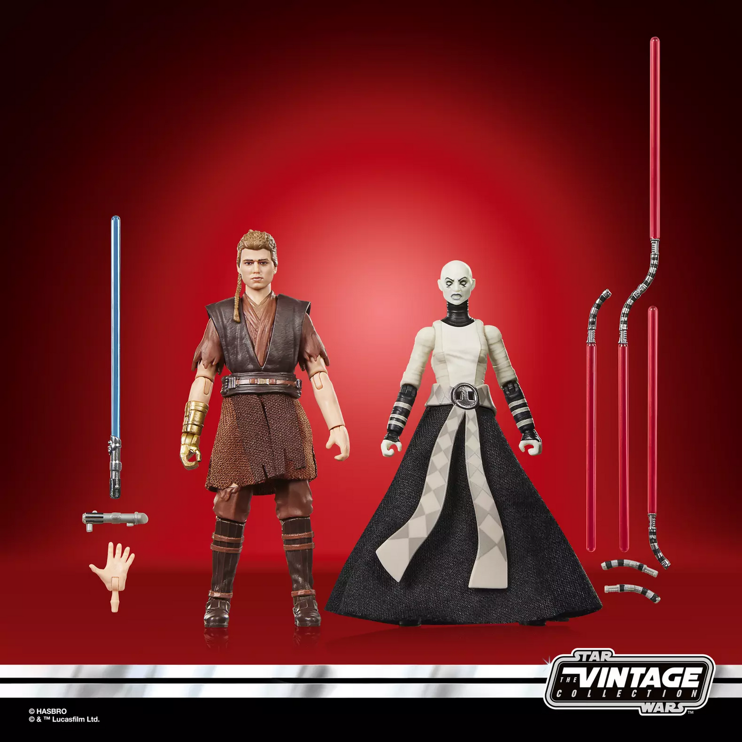 Anakin Vs Asajj Ventress Clone Wars Star Wars: Vintage Collection Action Figure Set Hasbro 2026