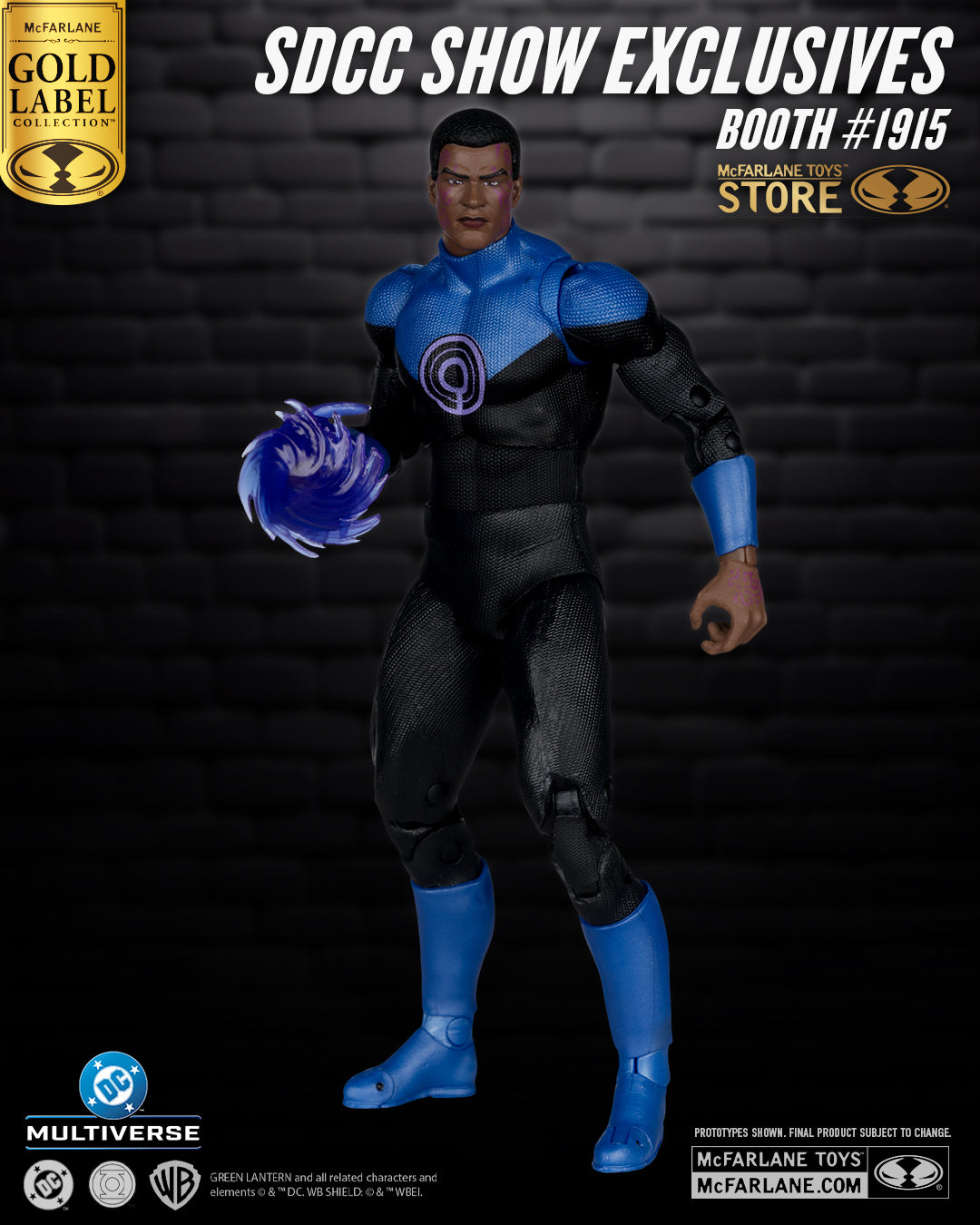 John Stewart (Ultraviolet Lantern) Gold Label DC Multiverse SDCC Exclusive Action Figure McFarlane Toys 2026