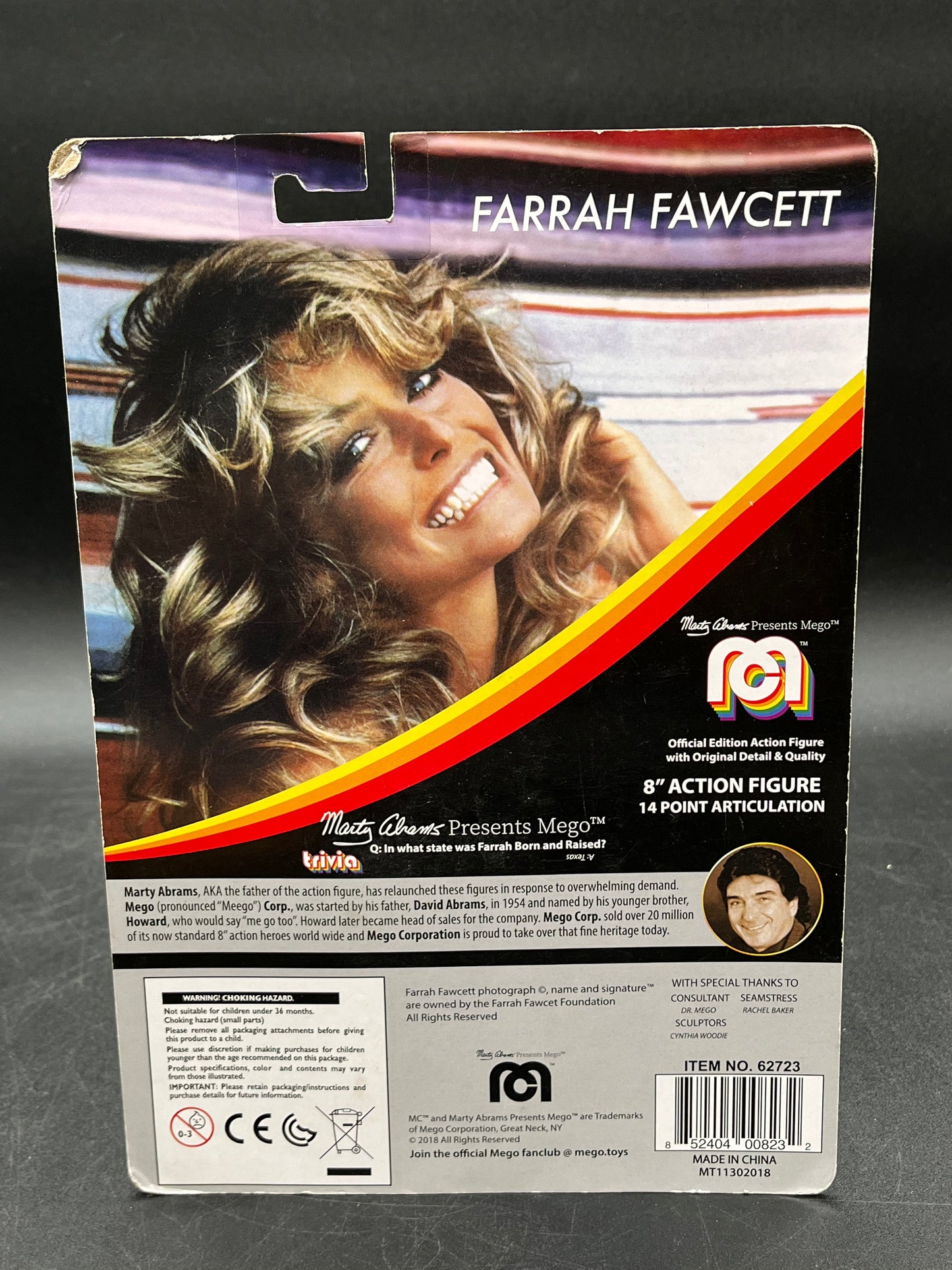 Farrah Fawcett Limited Edition Mego 8" Action Figure 2018