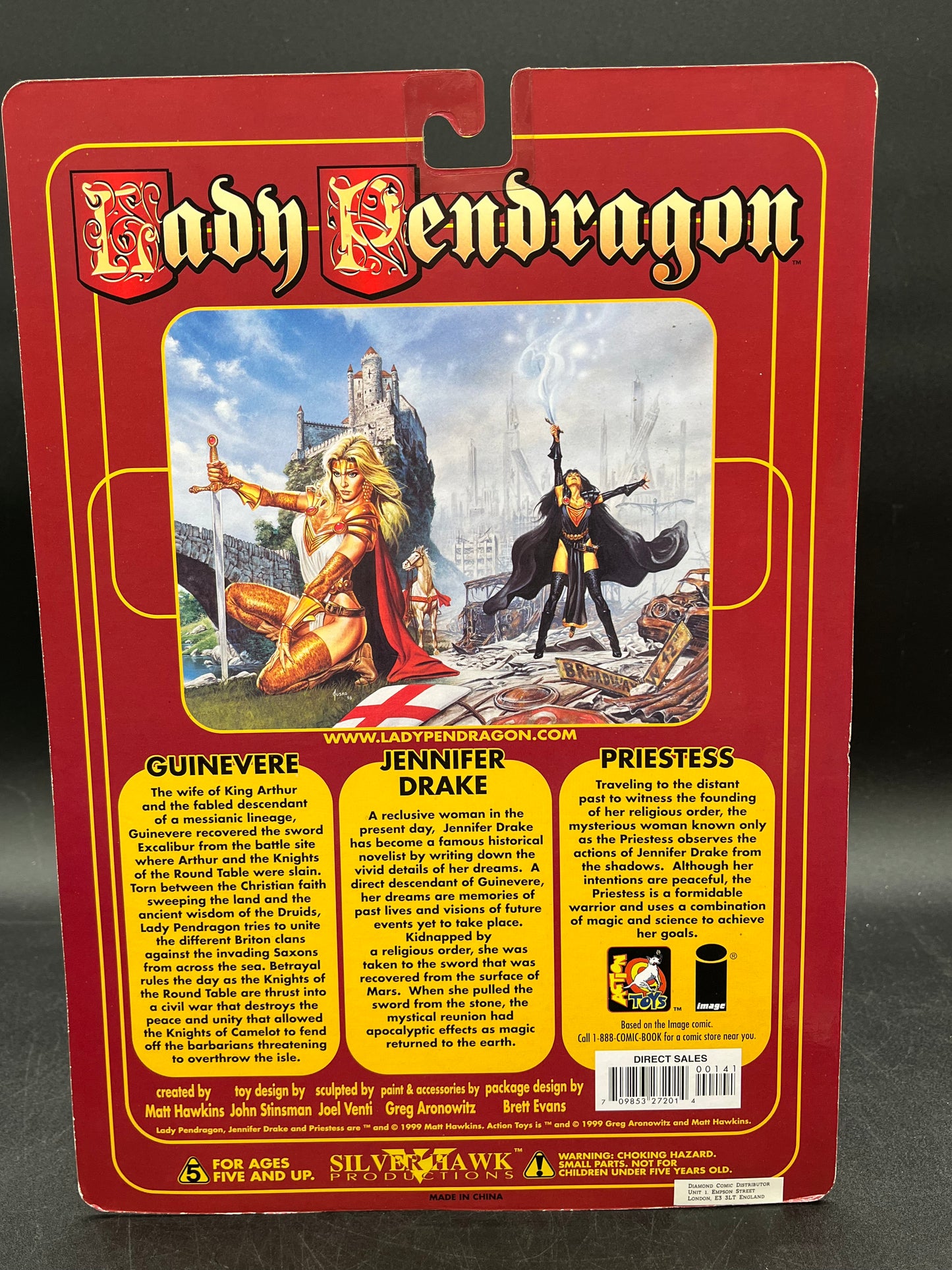 Lady Pendragon (White Veriant) Action Figure Silver Hawk Productions 1999