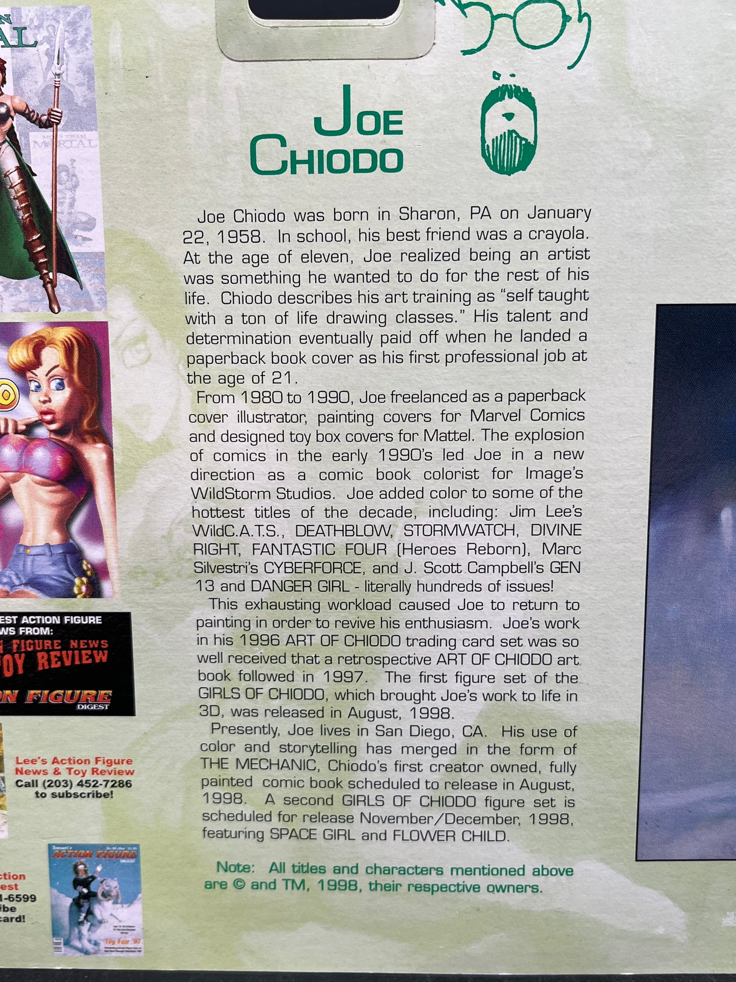 Jungle Girl Skybolt Girls of Chiodo 1998 Series 1