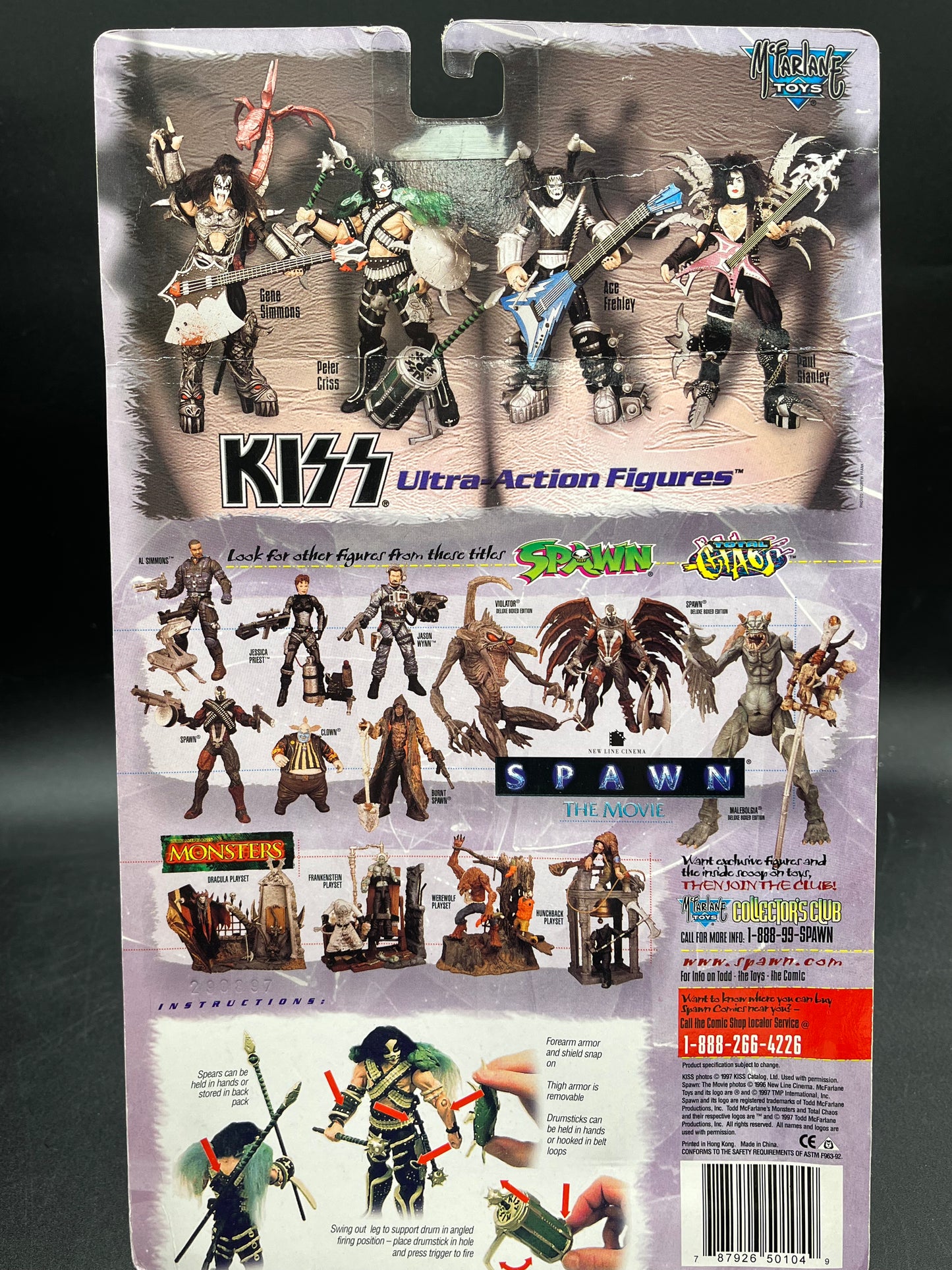 Peter Criss McFarlane KISS Ultra-Action Figure with Stand 1997