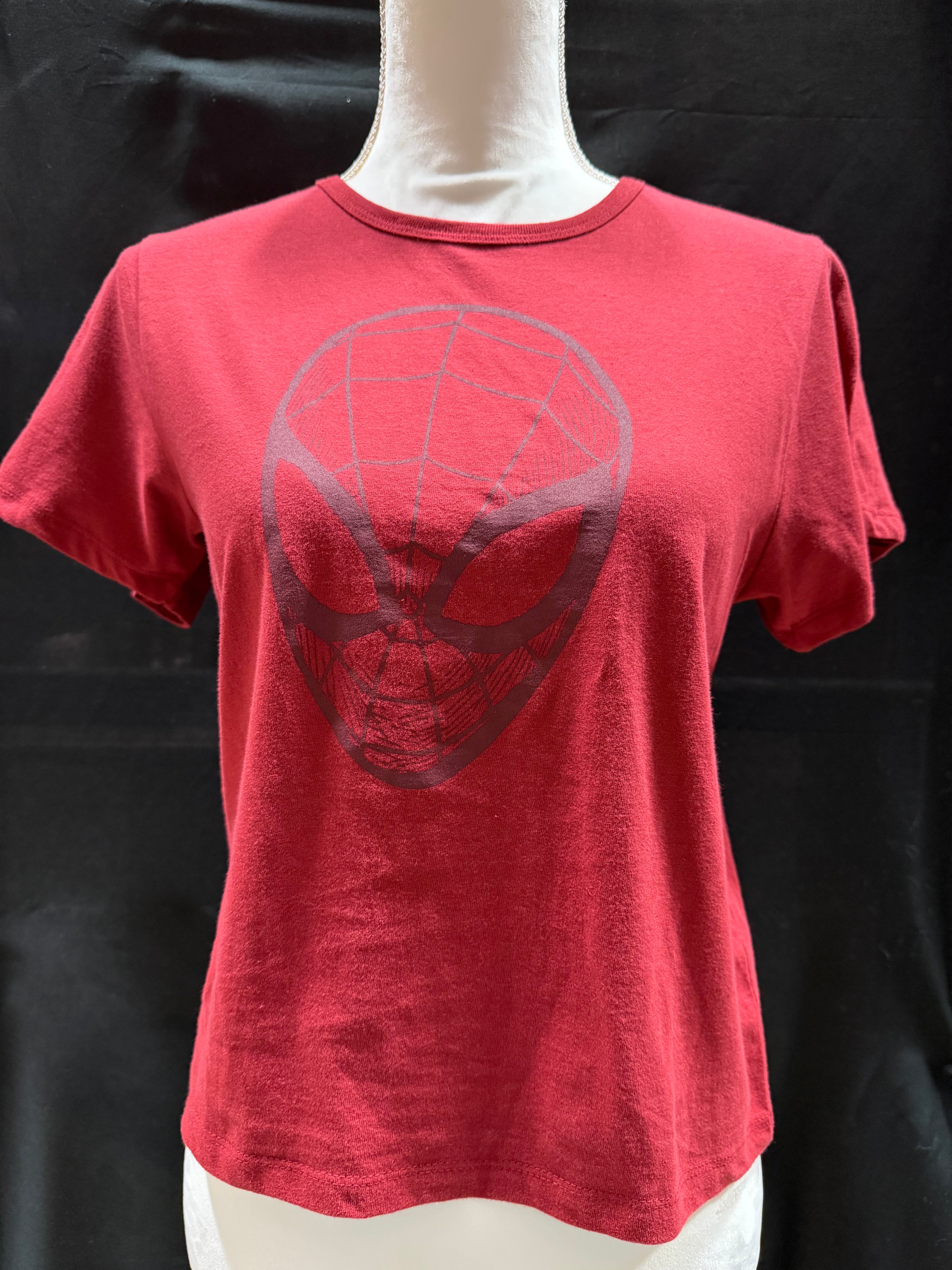 Retro Spider-Man Mask Graphic T-Shirt for Women