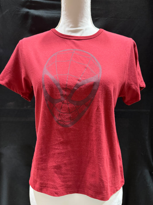 Retro Spider-Man Mask Graphic T-Shirt for Women