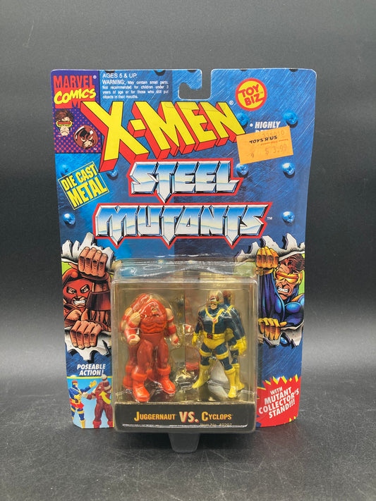 Juggernaut VS Cyclops Toybiz Steel Mutants X-Men Figures 1994