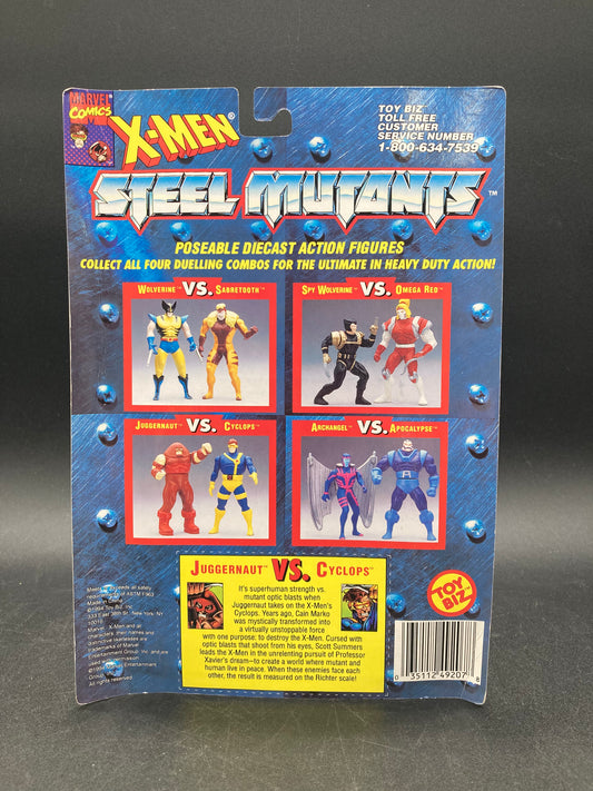 Juggernaut VS Cyclops Toybiz Steel Mutants X-Men Figures 1994