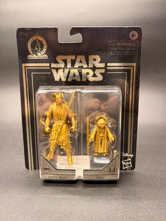 Darth Maul and Yoda Star Wars Commemorative Edition Phantom Menace 3.75 in
