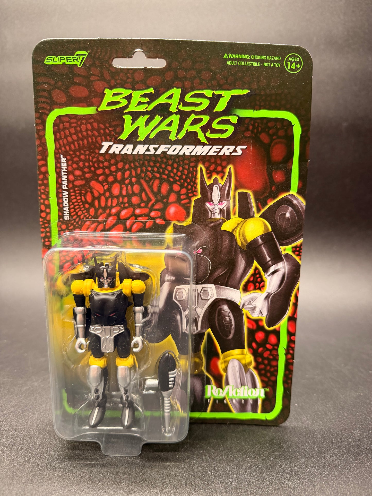 Shadow Panther Transformers Beast Wars figure Reaction Super7