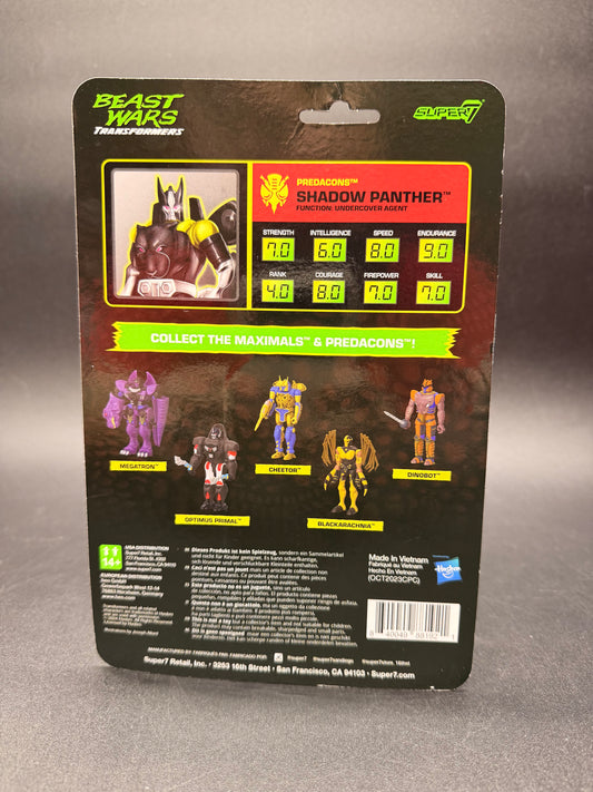 Shadow Panther Transformers Beast Wars figure Reaction Super7