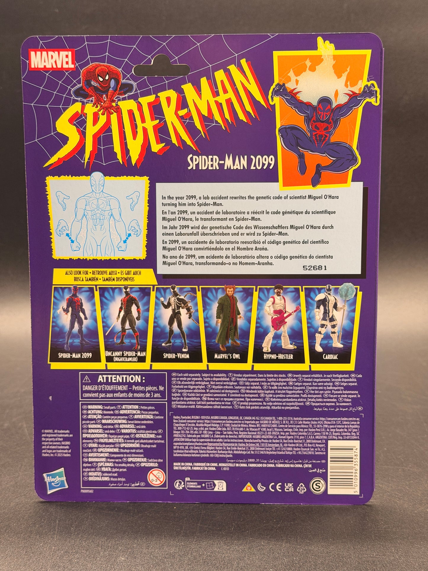 Spider-Man 2099 Hasbro Marvel Legends Spider-Man Retro Figure 2025