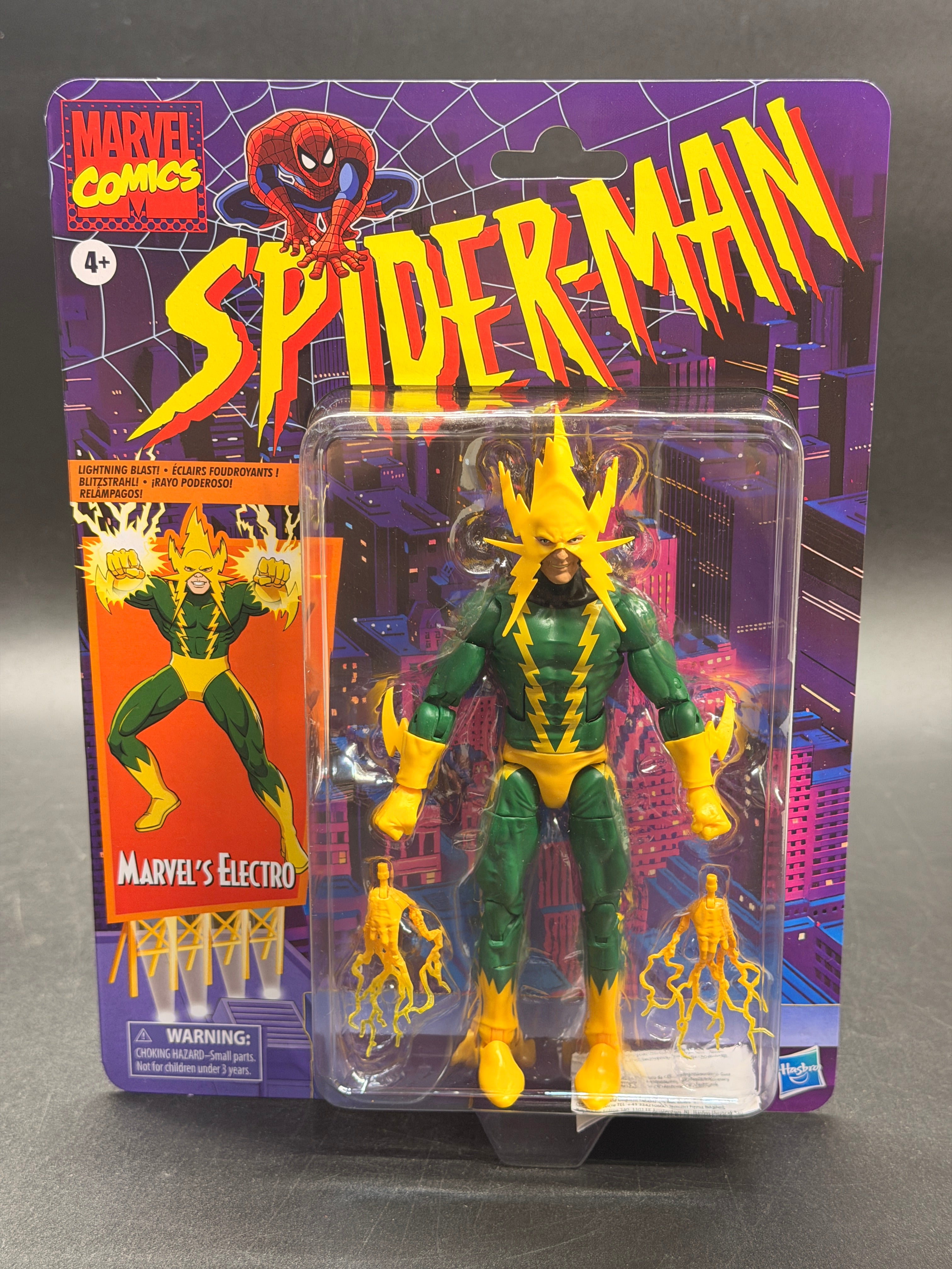 Electro Hasbro Marvel Legends Spider-Man Retro Figure 2025