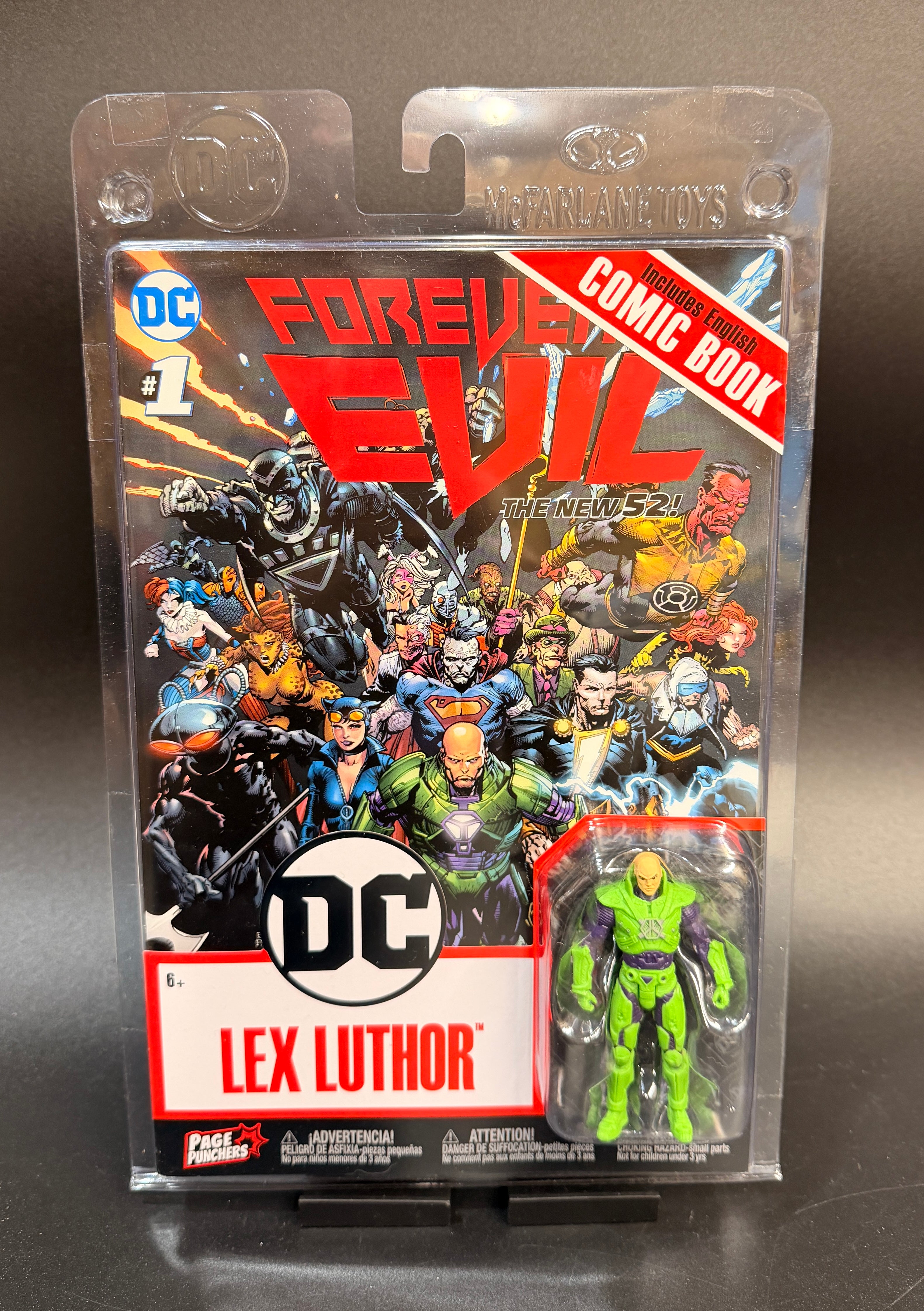 Lex Luthor 3″ FIGURE WITH COMIC Page Punchers McFarlane