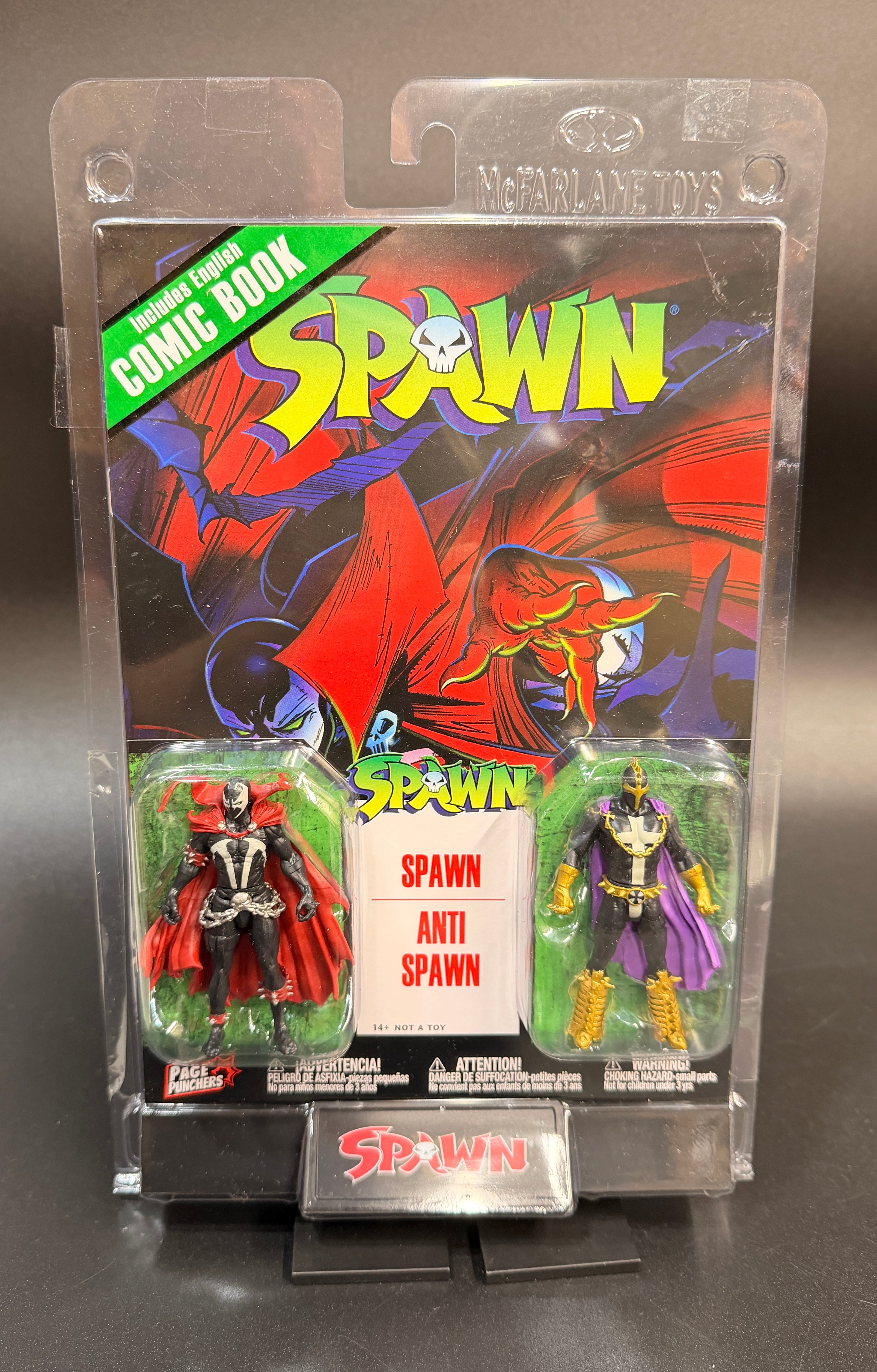 Spawn / Anti Spawn Comic and Figures set Page Punchers McFarlane