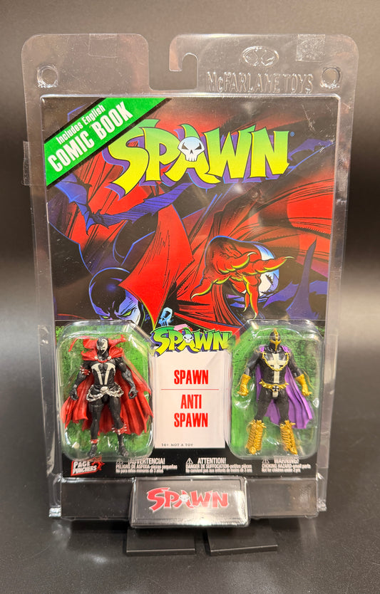 Spawn / Anti Spawn Comic and Figures set Page Punchers McFarlane