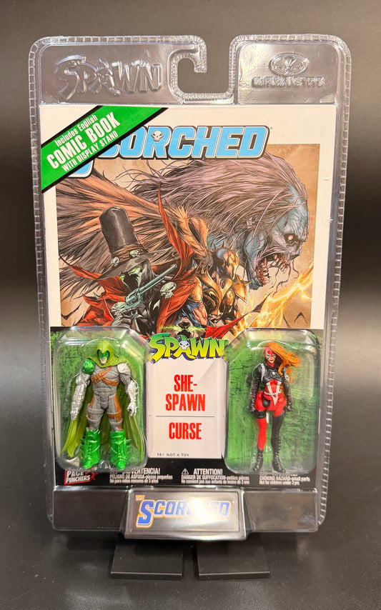 She Spawn / Cursed The Scorched Comic and Figures set Page Punchers McFarlane