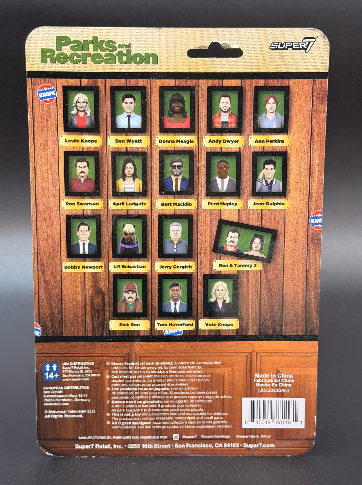 Leslie Knope Parks and Recreation Reaction Super7 Figure