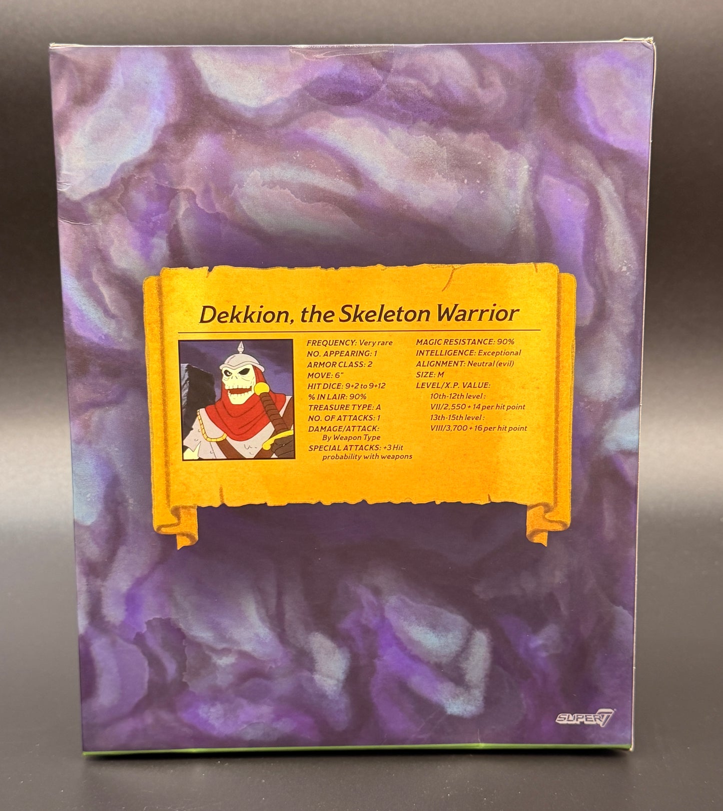 Dekkion, The Skeleton Warrior Glow in the Dark Dungeons and Dragons Cartoon 7-Inch Action Figure