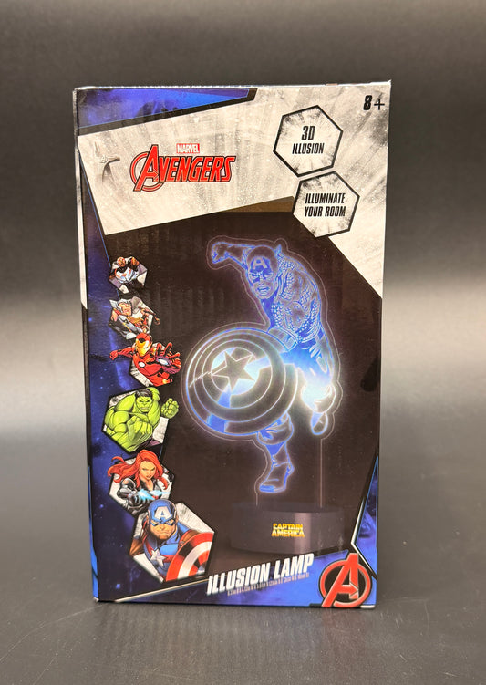 Captain America Marvel Avengers LED Illusion Lamp 3D Multicolor