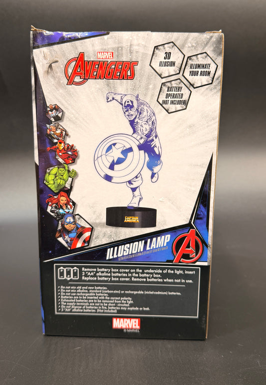 Captain America Marvel Avengers LED Illusion Lamp 3D Multicolor