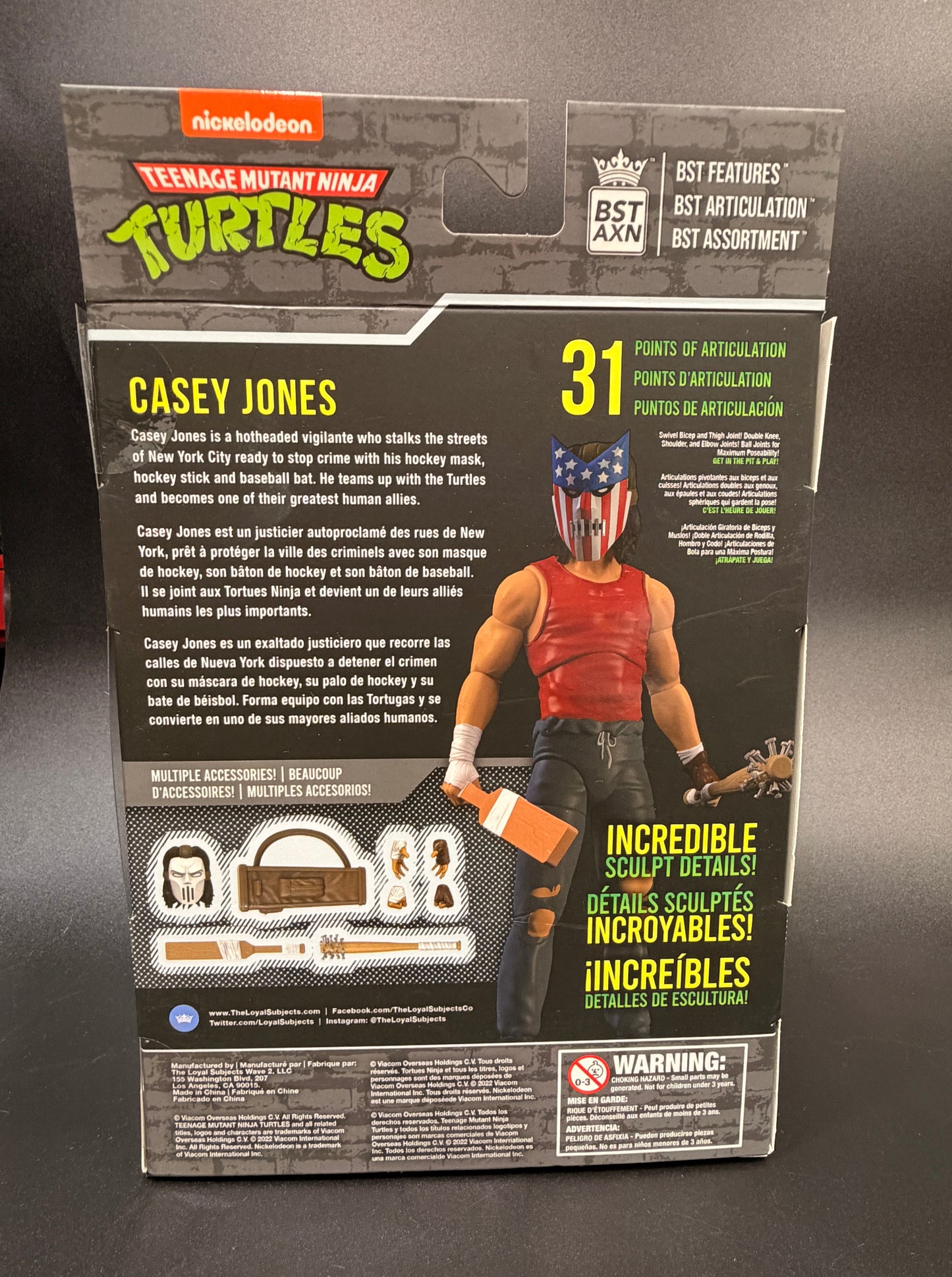 Casey Jones (urban legend variant) Loyal Subjects Teenage Mutant Ninja Turtles Figure 2022