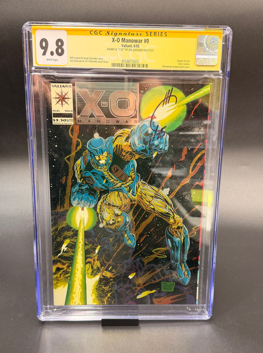 X-O Manowar #0 Chromium Cover CGC SS 9.8 Signed Joe Casada