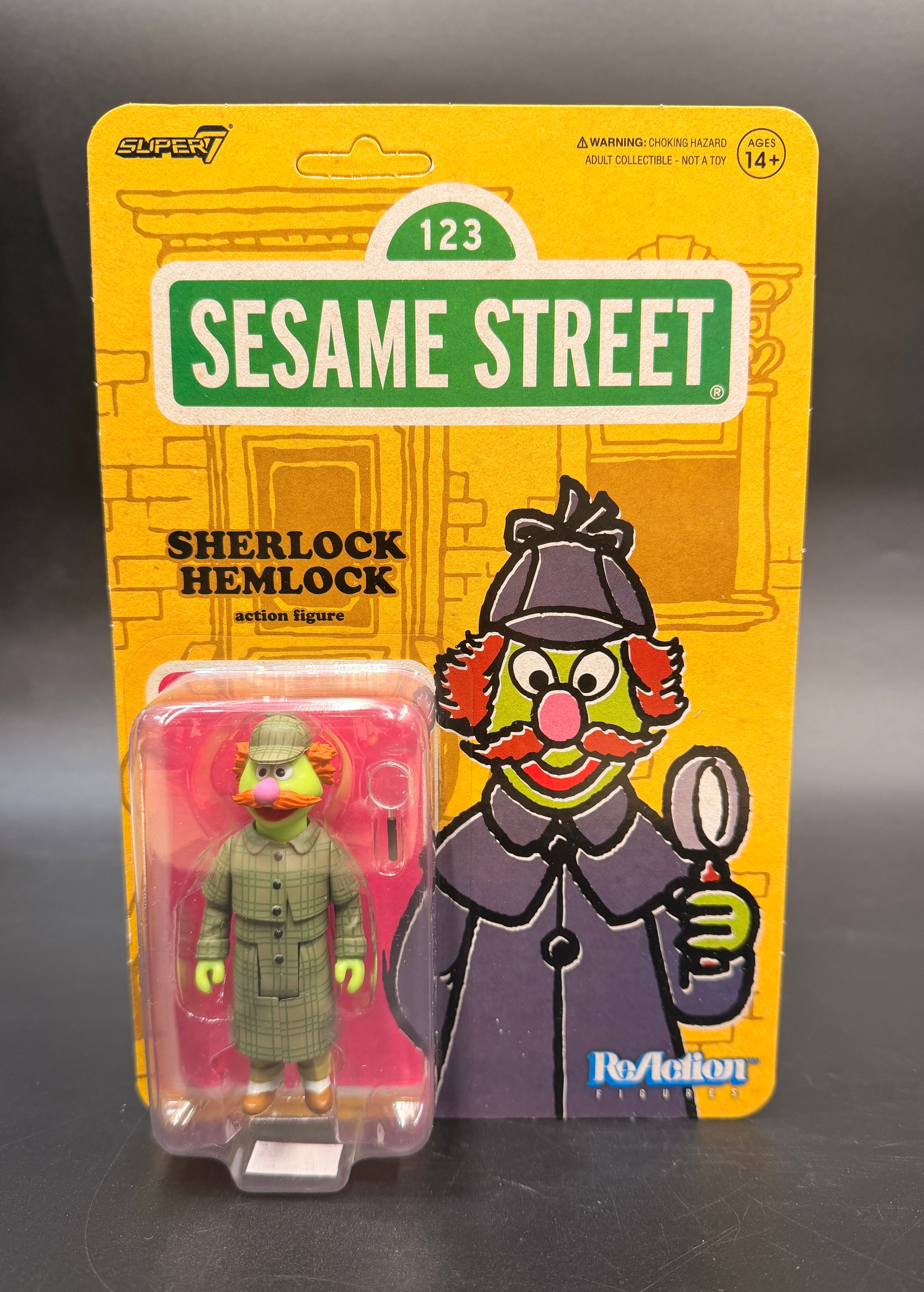 Sherlock Hemlock Sesame Street Reaction 3.75 in. Action Figure