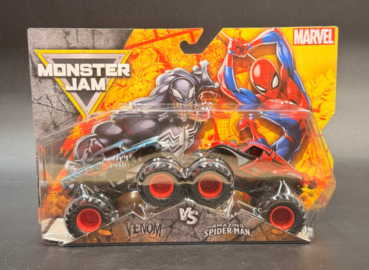 Venom Vs. The Amazing Spider-Man Die-Cast Monster Trucks Monster Jam Spin Master (2024)