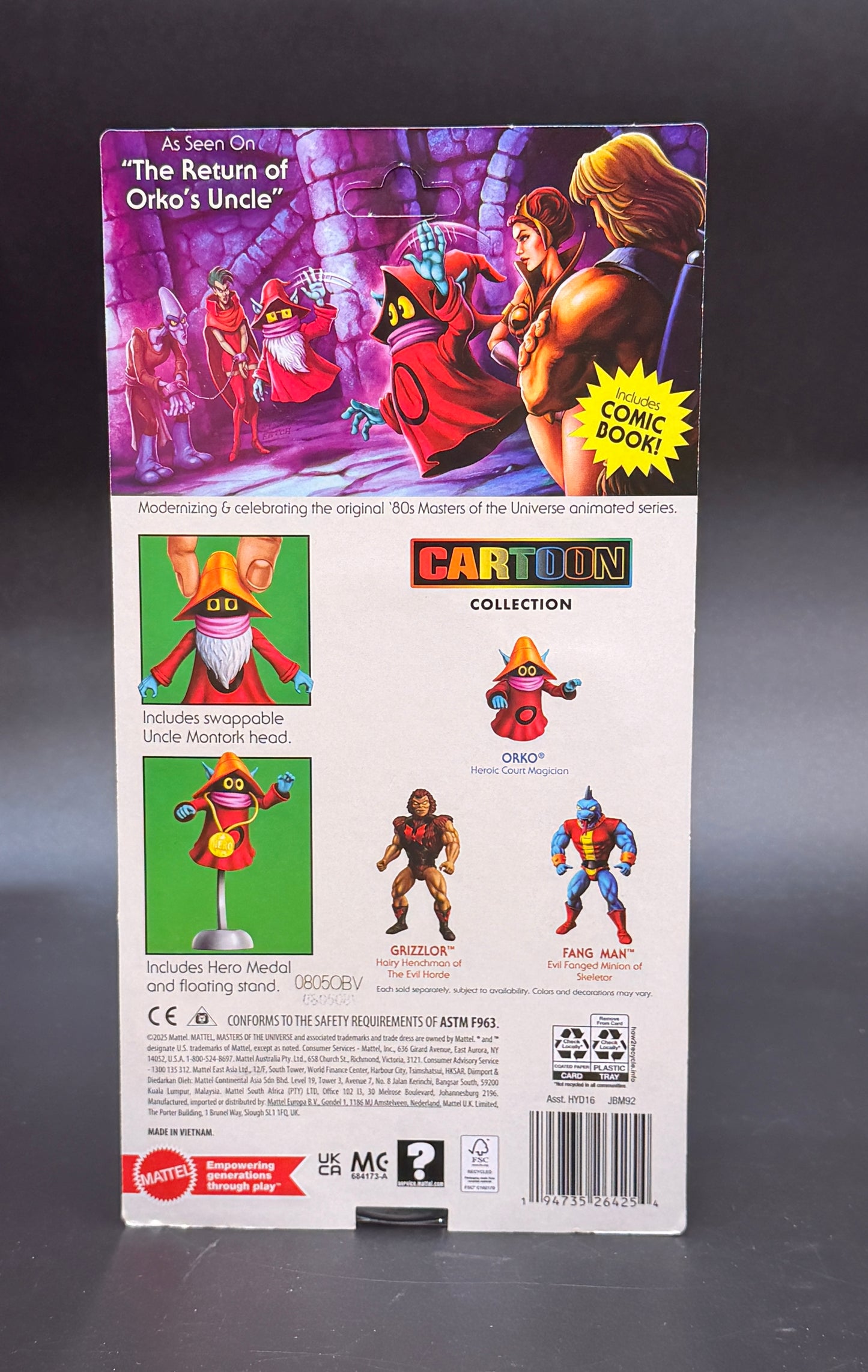 Orko He-Man and the Masters of the universe 40th Anniversary Cartoon Collection Mattel Figure 2024 Unpunched Card