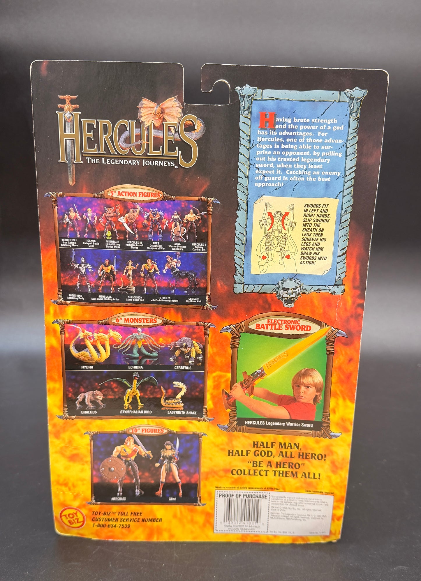 Hercules "Dual Sword Slashing" Hercules: The Legendary Journeys Action Figure Toy Biz 1996
