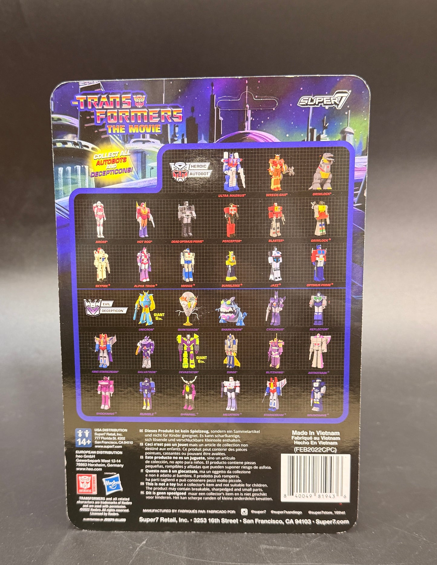 Wreck-Gar Transformers: The Movie Reaction Super7 Action figure