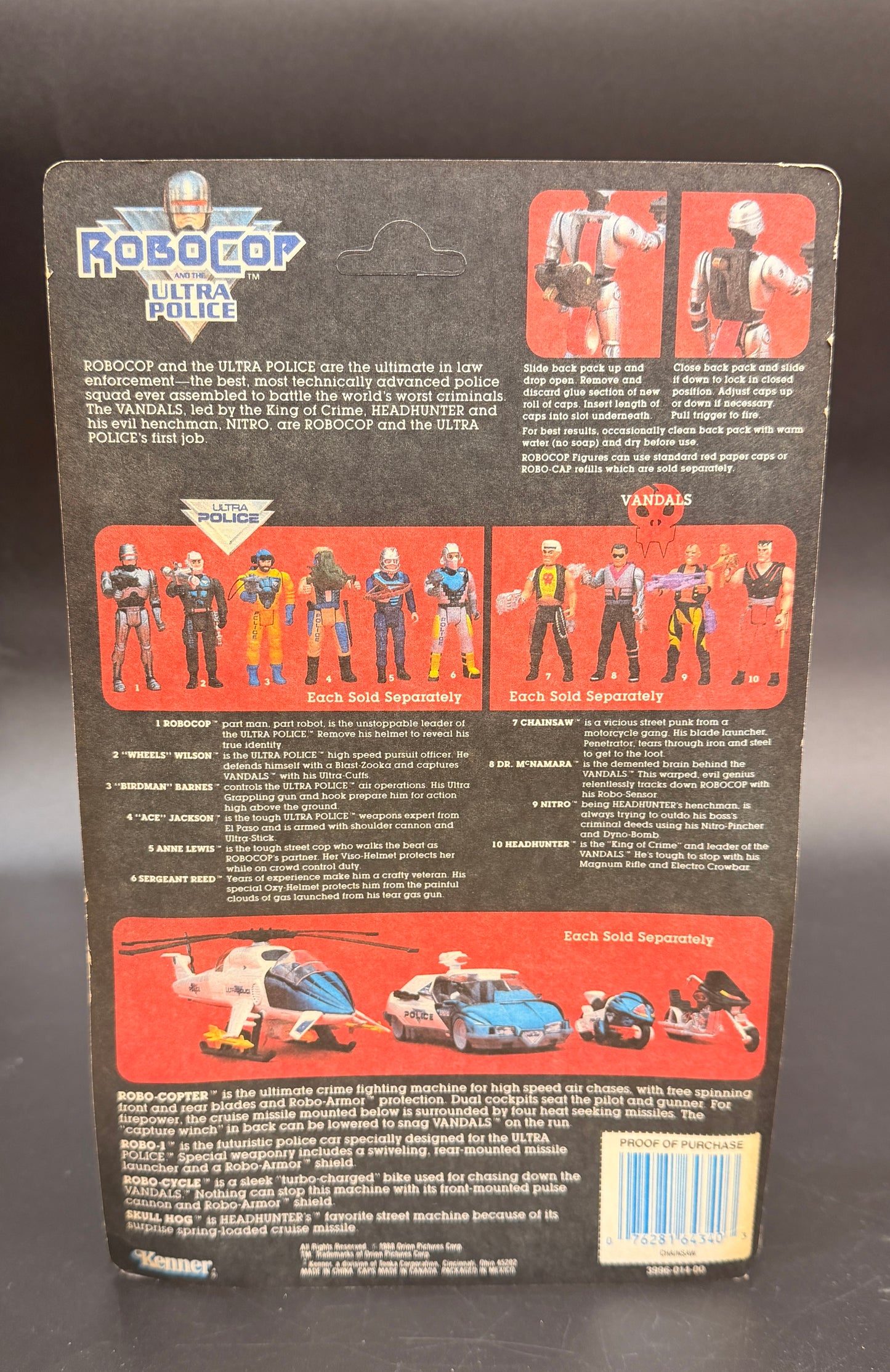 "Chainsaw" (Vandals Member) RoboCop & the Ultra Police Kenner Action Figure 1988