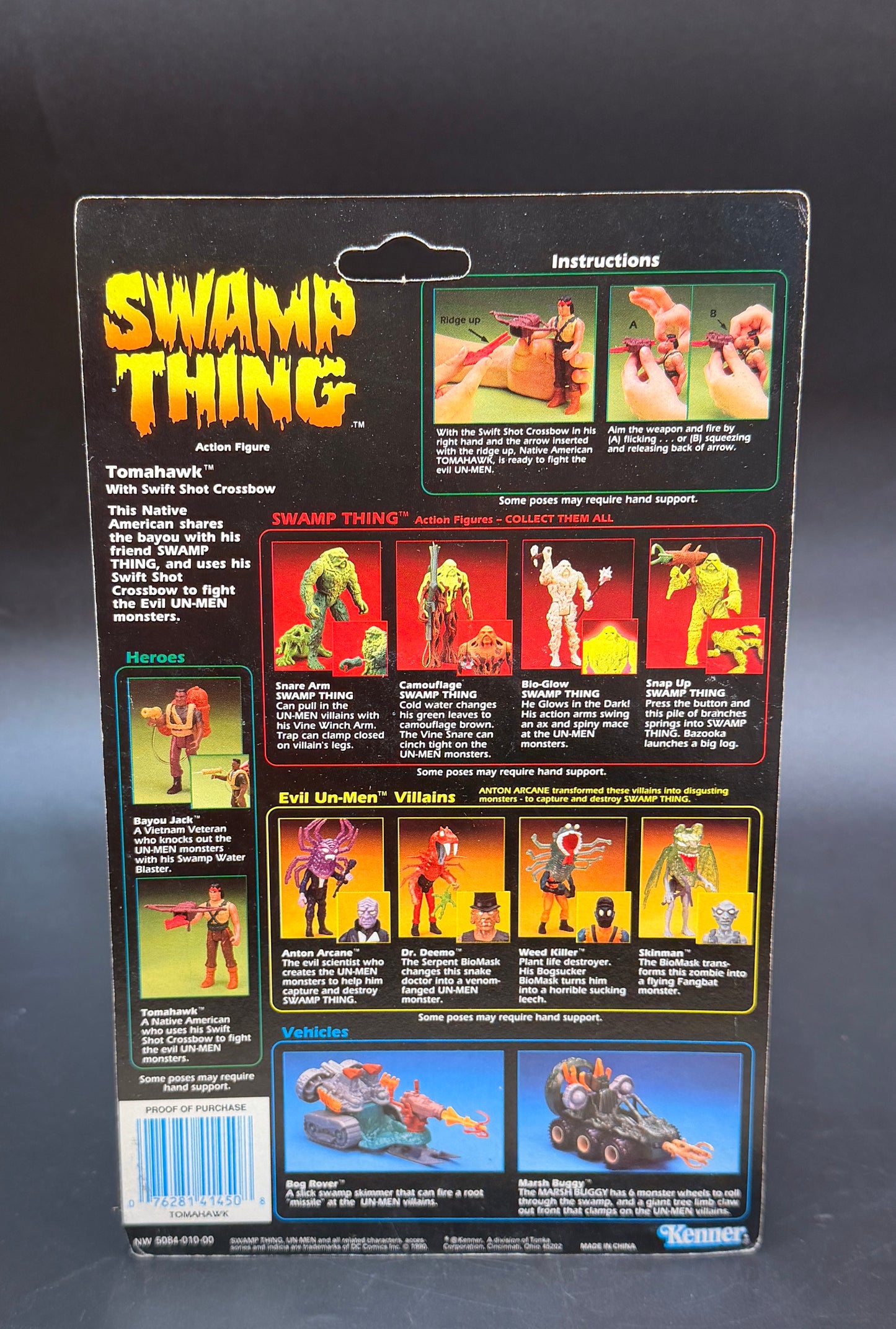 "Tomahawk" (Swift Shot Crossbow) Swamp Thing Action Figure Kenner 1990