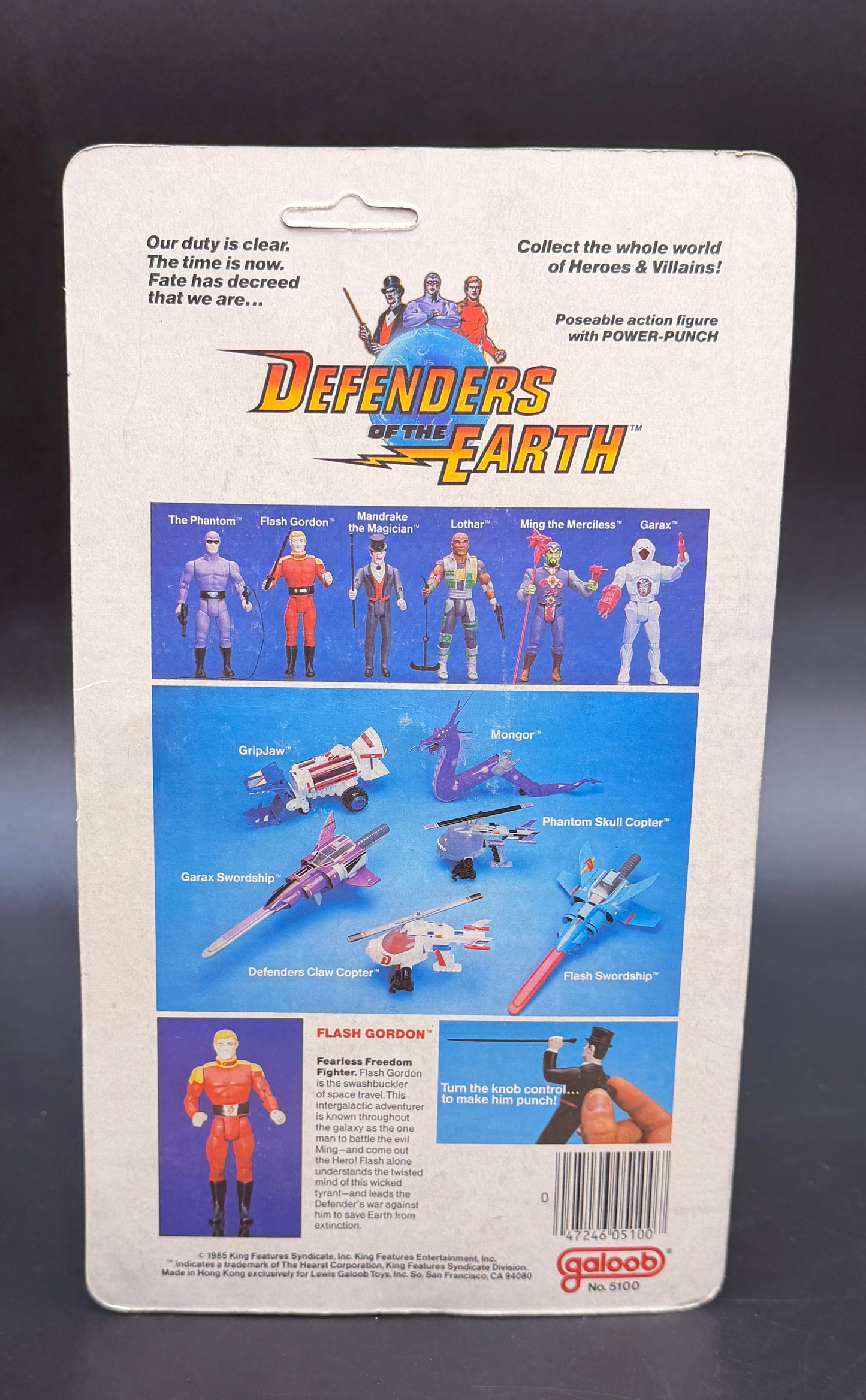 "Flash Gordon" (Energy Sword) Defenders of the Earth Action Figure Galoob 1985