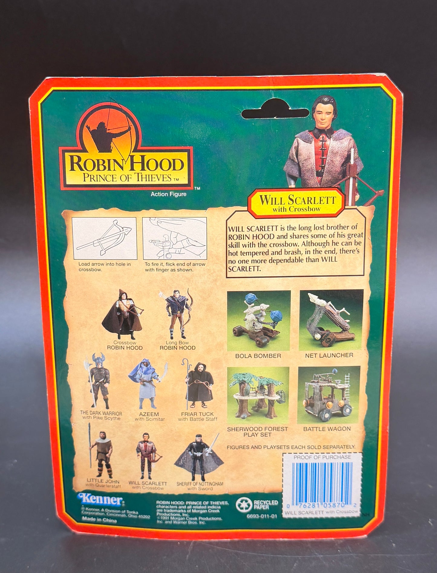 "Will Scarlett" (Crossbow) Robin Hood: Prince of Thieves Kenner Action Figure 1991